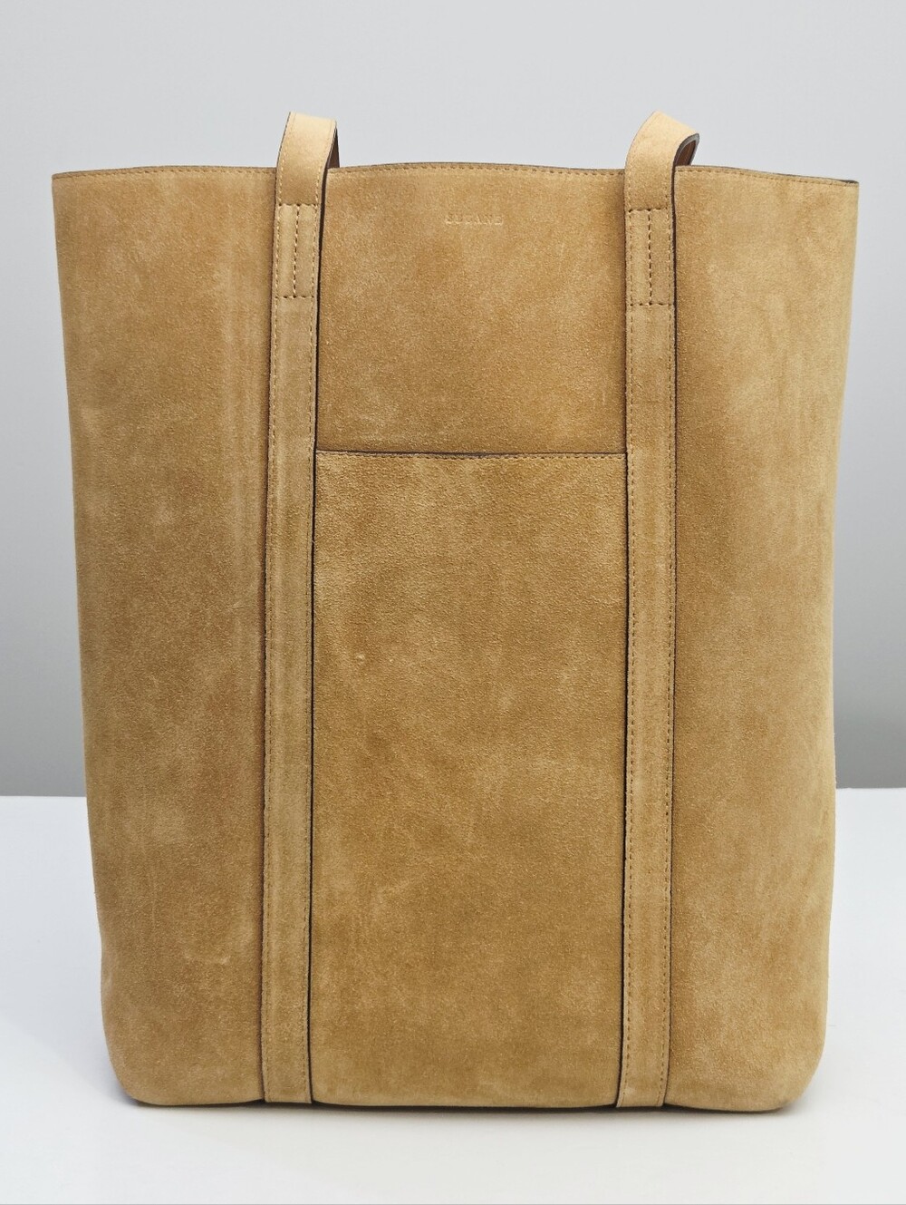 EXCELLENT SEZANE THE TOTE LE CABAS BAG - CAMEL SUEDE - Picture 12 of 14